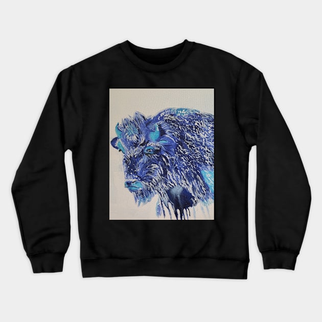 Buffalo Blue Crewneck Sweatshirt by teenamarie23art